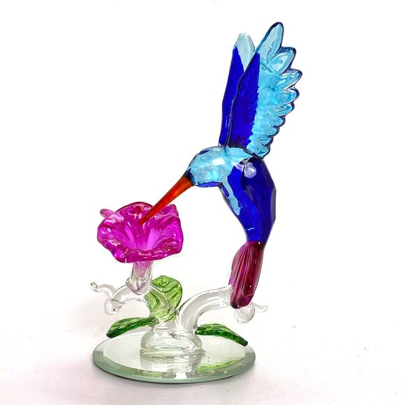 Hummingbird Figurine Bradford Exchange Jewel Of The Garden Crystal Collection - Picture 1 of 4